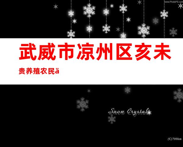 武威市凉州区亥未贵养殖农民专业合作社